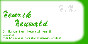 henrik neuwald business card